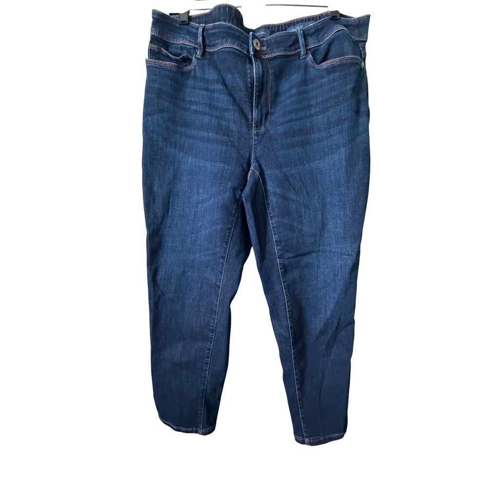 J. Jill Authentic Fit Slim Ankle Jeans Womens‎ 18R Dark Wash Blue  Stretch
